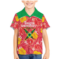 Custom Guyana Cricket Family Matching Mermaid Dress and Hawaiian Shirt 2025 Go Amazon Warriors Tropical Style - Wonder Print Shop
