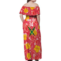 Custom Guyana Cricket Family Matching Off Shoulder Maxi Dress and Hawaiian Shirt 2025 Go Amazon Warriors Tropical Style - Wonder Print Shop