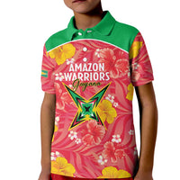 Custom Guyana Cricket Kid Polo Shirt 2025 Go Amazon Warriors Tropical Style - Wonder Print Shop