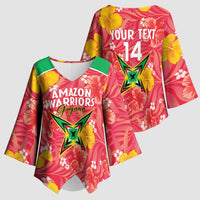 Custom Guyana Cricket Kimono Sleeve Blouse 2025 Go Amazon Warriors Tropical Style - Wonder Print Shop