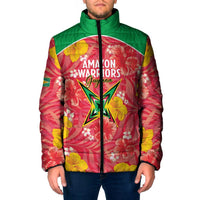 Custom Guyana Cricket Padded Jacket 2025 Go Amazon Warriors Tropical Style - Wonder Print Shop