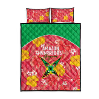 Guyana Cricket Quilt Bed Set 2025 Go Amazon Warriors Tropical Style - Wonder Print Shop