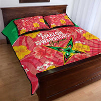 Guyana Cricket Quilt Bed Set 2025 Go Amazon Warriors Tropical Style - Wonder Print Shop