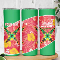 Custom Guyana Cricket Skinny Tumbler 2025 Go Amazon Warriors Tropical Style - Wonder Print Shop
