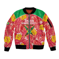 Custom Guyana Cricket Sleeve Zip Bomber Jacket 2025 Go Amazon Warriors Tropical Style - Wonder Print Shop