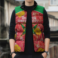 Custom Guyana Cricket Sleeveless Puffer Jacket 2025 Go Amazon Warriors Tropical Style - Wonder Print Shop