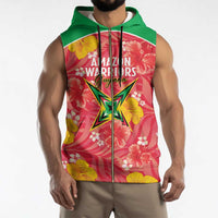 Custom Guyana Cricket Sleeveless Zip Hoodie 2025 Go Amazon Warriors Tropical Style - Wonder Print Shop