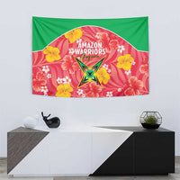 Guyana Cricket Tapestry 2025 Go Amazon Warriors Tropical Style - Wonder Print Shop