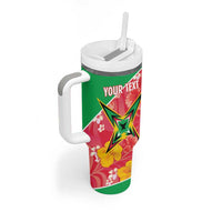 Custom Guyana Cricket Tumbler With Handle 2025 Go Amazon Warriors Tropical Style - Wonder Print Shop