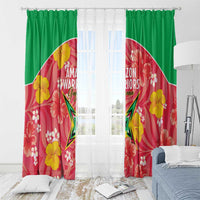 Guyana Cricket Window Curtain 2025 Go Amazon Warriors Tropical Style - Wonder Print Shop