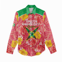 Custom Guyana Cricket Women Casual Shirt 2025 Go Amazon Warriors Tropical Style - Wonder Print Shop