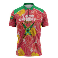 Custom Guyana Cricket Zipper Polo Shirt 2025 Go Amazon Warriors Tropical Style - Wonder Print Shop