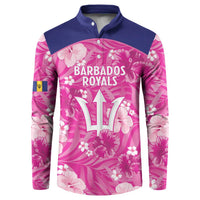 Custom Barbados Royals Cricket Button Sweatshirt 2025 Go Tridents Tropical Style - Wonder Print Shop