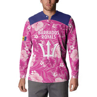 Custom Barbados Royals Cricket Button Sweatshirt 2025 Go Tridents Tropical Style - Wonder Print Shop