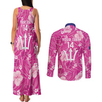 Custom Barbados Royals Cricket Couples Matching Tank Maxi Dress and Long Sleeve Button Shirt 2025 Go Tridents Tropical Style - Wonder Print Shop