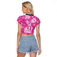Custom Barbados Royals Cricket Raglan Cropped T Shirt 2025 Go Tridents Tropical Style - Wonder Print Shop