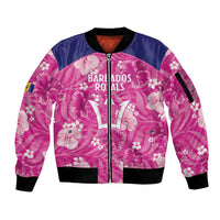 Custom Barbados Royals Cricket Sleeve Zip Bomber Jacket 2025 Go Tridents Tropical Style - Wonder Print Shop