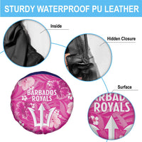 Barbados Royals Cricket Spare Tire Cover 2025 Go Tridents Tropical Style - Wonder Print Shop