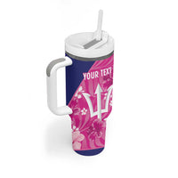 Custom Barbados Royals Cricket Tumbler With Handle 2025 Go Tridents Tropical Style - Wonder Print Shop