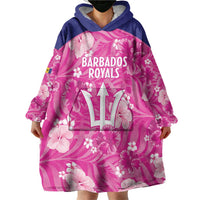 Custom Barbados Royals Cricket Wearable Blanket Hoodie 2025 Go Tridents Tropical Style - Wonder Print Shop