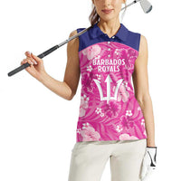 Custom Barbados Royals Cricket Women Sleeveless Polo Shirt 2025 Go Tridents Tropical Style - Wonder Print Shop