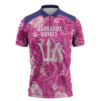 Custom Barbados Royals Cricket Zipper Polo Shirt 2025 Go Tridents Tropical Style - Wonder Print Shop