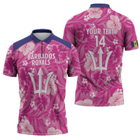 Custom Barbados Royals Cricket Zipper Polo Shirt 2025 Go Tridents Tropical Style - Wonder Print Shop