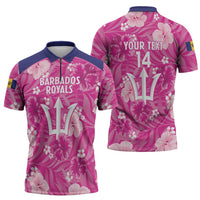 Custom Barbados Royals Cricket Zipper Polo Shirt 2025 Go Tridents Tropical Style - Wonder Print Shop