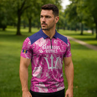 Custom Barbados Royals Cricket Zipper Polo Shirt 2025 Go Tridents Tropical Style - Wonder Print Shop