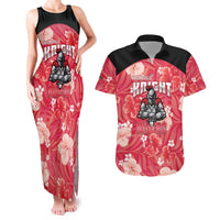 Custom Trinidad and Tobago Cricket Couples Matching Tank Maxi Dress and Hawaiian Shirt 2025 Go Knight Riders Tropical Style - Wonder Print Shop
