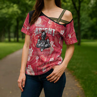 Custom Trinidad and Tobago Cricket Cross Shoulder Shirt 2025 Go Knight Riders Tropical Style - Wonder Print Shop