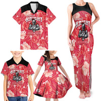 Custom Trinidad and Tobago Cricket Family Matching Tank Maxi Dress and Hawaiian Shirt 2025 Go Knight Riders Tropical Style - Wonder Print Shop