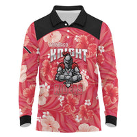 Custom Trinidad and Tobago Cricket Long Sleeve Polo Shirt 2025 Go Knight Riders Tropical Style - Wonder Print Shop