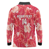 Custom Trinidad and Tobago Cricket Long Sleeve Polo Shirt 2025 Go Knight Riders Tropical Style - Wonder Print Shop