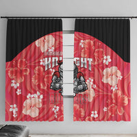 Trinidad and Tobago Cricket Window Curtain 2025 Go Knight Riders Tropical Style - Wonder Print Shop