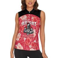 Custom Trinidad and Tobago Cricket Women Sleeveless Polo Shirt 2025 Go Knight Riders Tropical Style - Wonder Print Shop