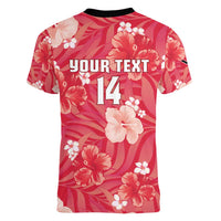 Custom Trinidad and Tobago Cricket Women V-Neck T-Shirt 2025 Go Knight Riders Tropical Style - Wonder Print Shop