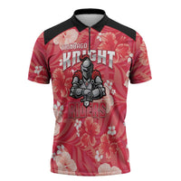 Custom Trinidad and Tobago Cricket Zipper Polo Shirt 2025 Go Knight Riders Tropical Style - Wonder Print Shop