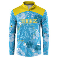Custom Saint Lucia Kings Cricket Button Sweatshirt 2025 Go Beinspired Tropical Style - Wonder Print Shop