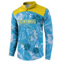 Custom Saint Lucia Kings Cricket Button Sweatshirt 2025 Go Beinspired Tropical Style - Wonder Print Shop
