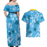Custom Saint Lucia Kings Cricket Couples Matching Off Shoulder Maxi Dress and Hawaiian Shirt 2025 Go Beinspired Tropical Style - Wonder Print Shop