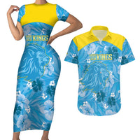 Custom Saint Lucia Kings Cricket Couples Matching Short Sleeve Bodycon Dress and Hawaiian Shirt 2025 Go Beinspired Tropical Style - Wonder Print Shop