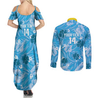 Custom Saint Lucia Kings Cricket Couples Matching Summer Maxi Dress and Long Sleeve Button Shirt 2025 Go Beinspired Tropical Style - Wonder Print Shop
