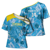 Custom Saint Lucia Kings Cricket Cross Shoulder Shirt 2025 Go Beinspired Tropical Style - Wonder Print Shop