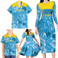Custom Saint Lucia Kings Cricket Family Matching Long Sleeve Bodycon Dress and Hawaiian Shirt 2025 Go Beinspired Tropical Style - Wonder Print Shop