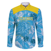 Custom Saint Lucia Kings Cricket Family Matching Off The Shoulder Long Sleeve Dress and Hawaiian Shirt 2025 Go Beinspired Tropical Style - Wonder Print Shop