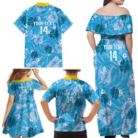 Custom Saint Lucia Kings Cricket Family Matching Off Shoulder Maxi Dress and Hawaiian Shirt 2025 Go Beinspired Tropical Style - Wonder Print Shop