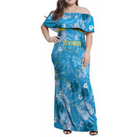Custom Saint Lucia Kings Cricket Family Matching Off Shoulder Maxi Dress and Hawaiian Shirt 2025 Go Beinspired Tropical Style - Wonder Print Shop