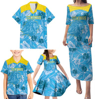 Custom Saint Lucia Kings Cricket Family Matching Puletasi and Hawaiian Shirt 2025 Go Beinspired Tropical Style - Wonder Print Shop