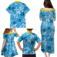 Custom Saint Lucia Kings Cricket Family Matching Puletasi and Hawaiian Shirt 2025 Go Beinspired Tropical Style - Wonder Print Shop